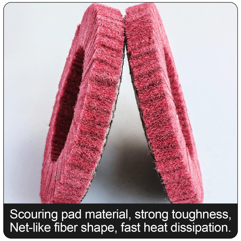 FPPO 5Pcs 4.5" x 7/8" Nylon Fiber Flap Disc Polishing Grinding Wheel,Scouring pad Buffing Wheel for Angle Grinder, Polishing Tools (Grit 320) - Image 5